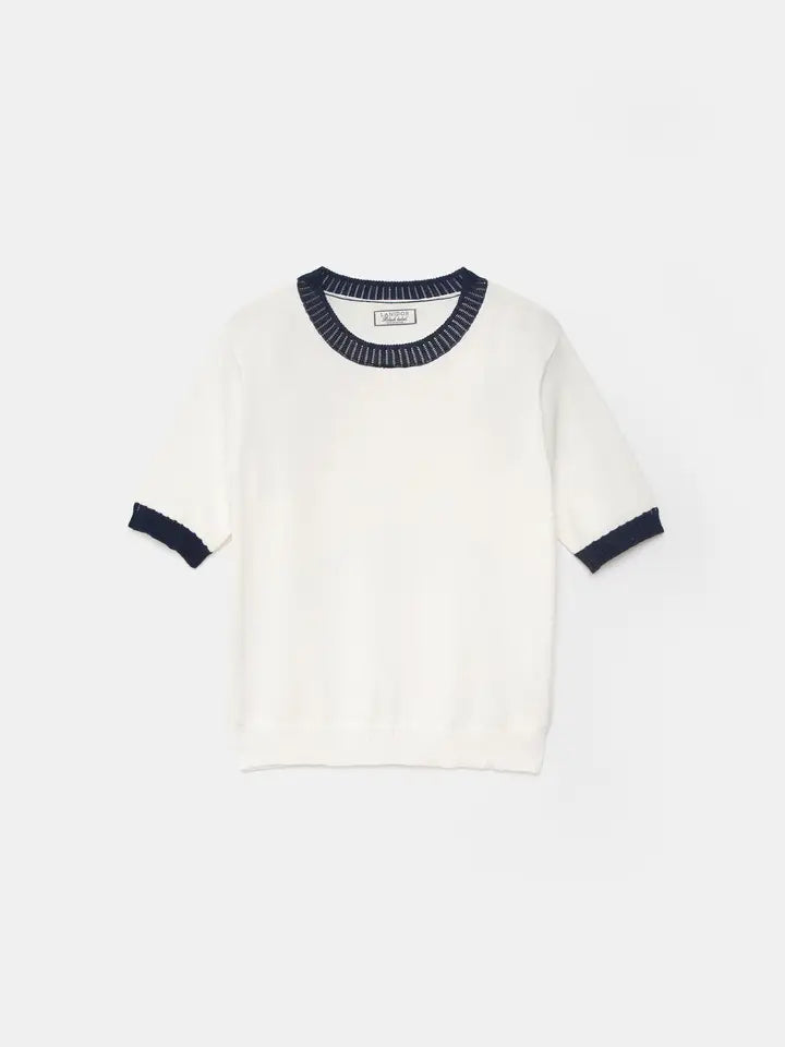 Pull léger manches courtes en coton