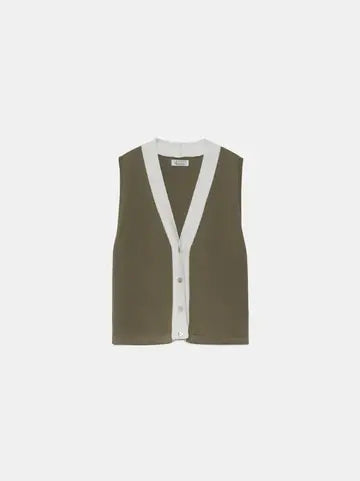 Gilet en maille bicolore