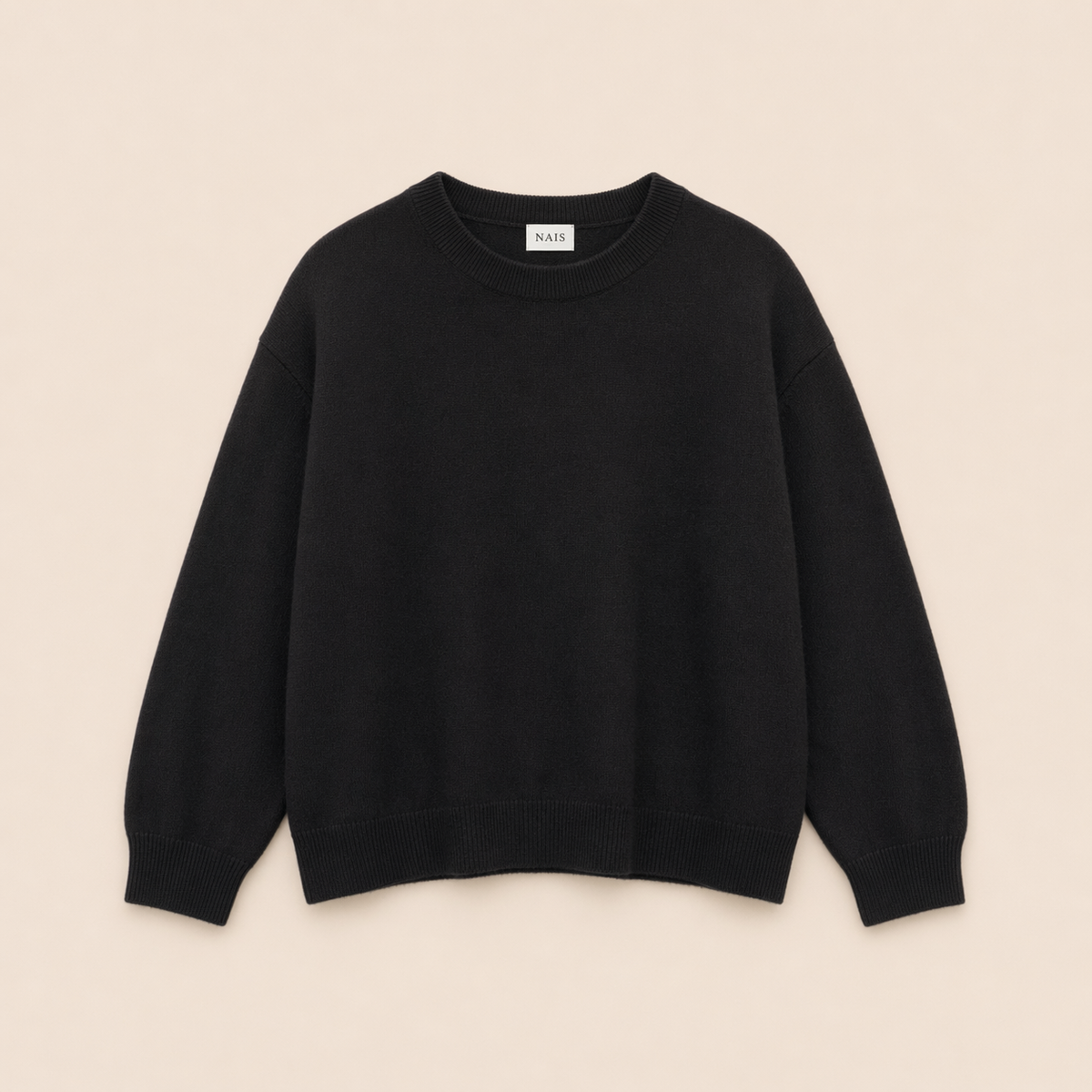 Pull noir – 100% laine mérinos extrafine