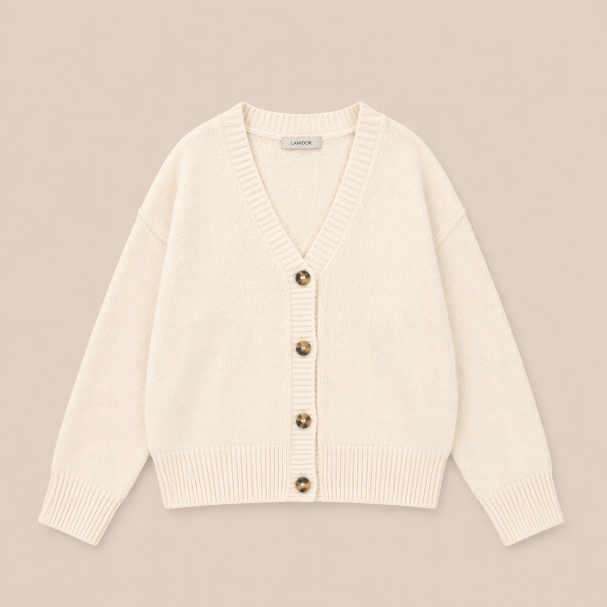 Cardigan écru - 80% laine