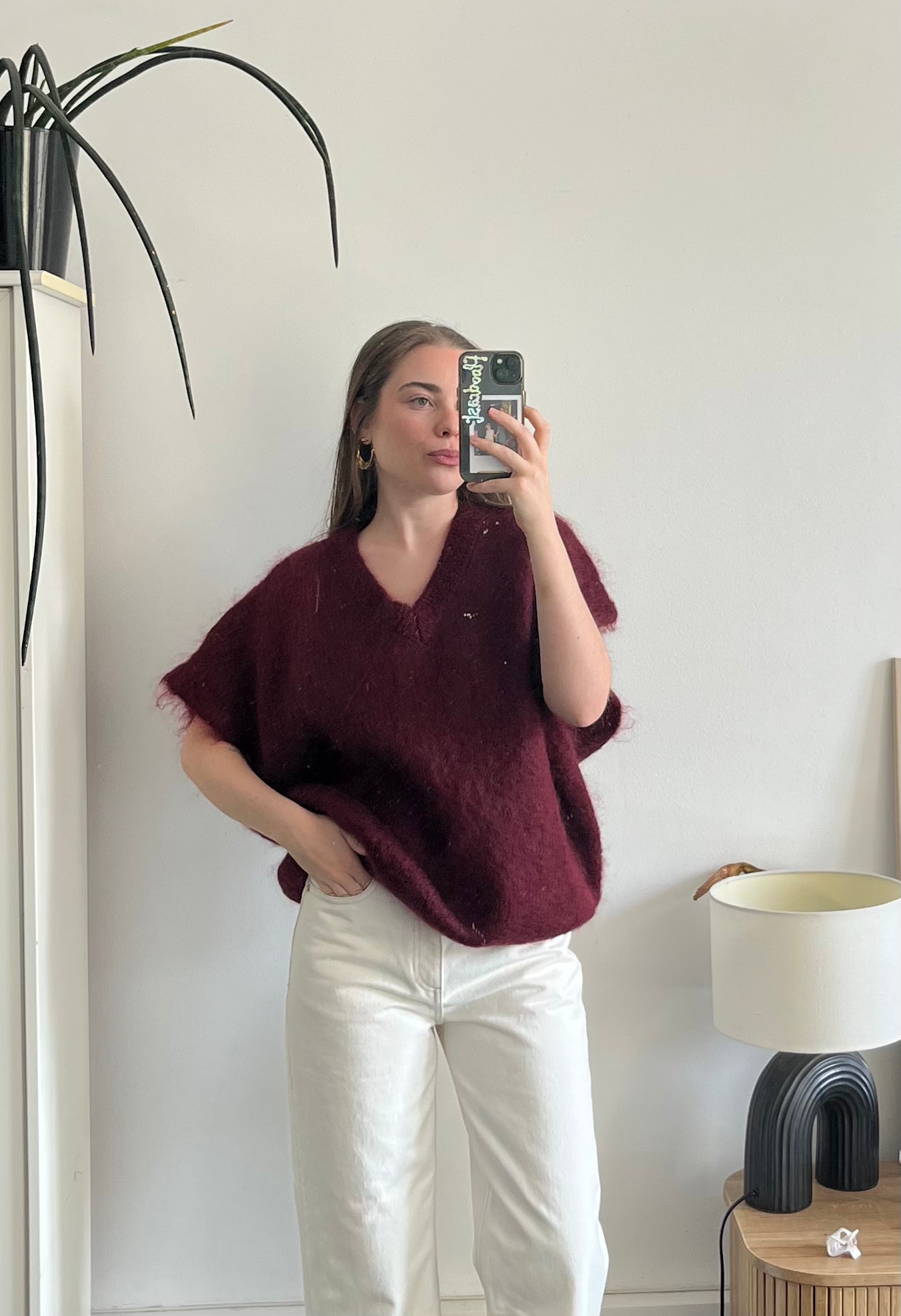 Pull sans manches 81% kid mohair – Coupe oversize