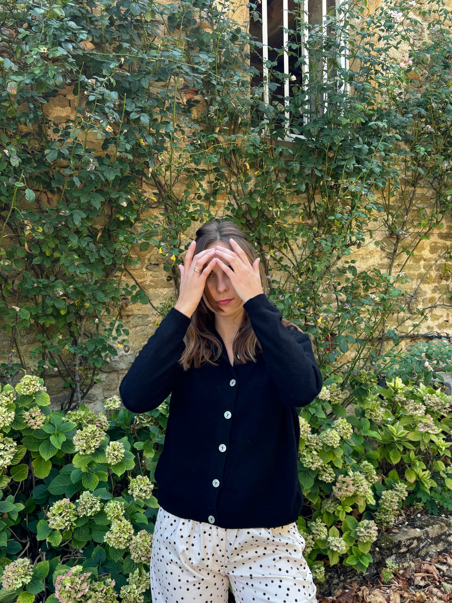 Cardigan noir – 100% laine – Fabriqué en Italie