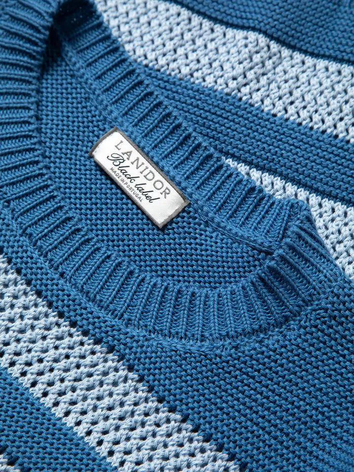 Pull à manches courtes en maille texturée