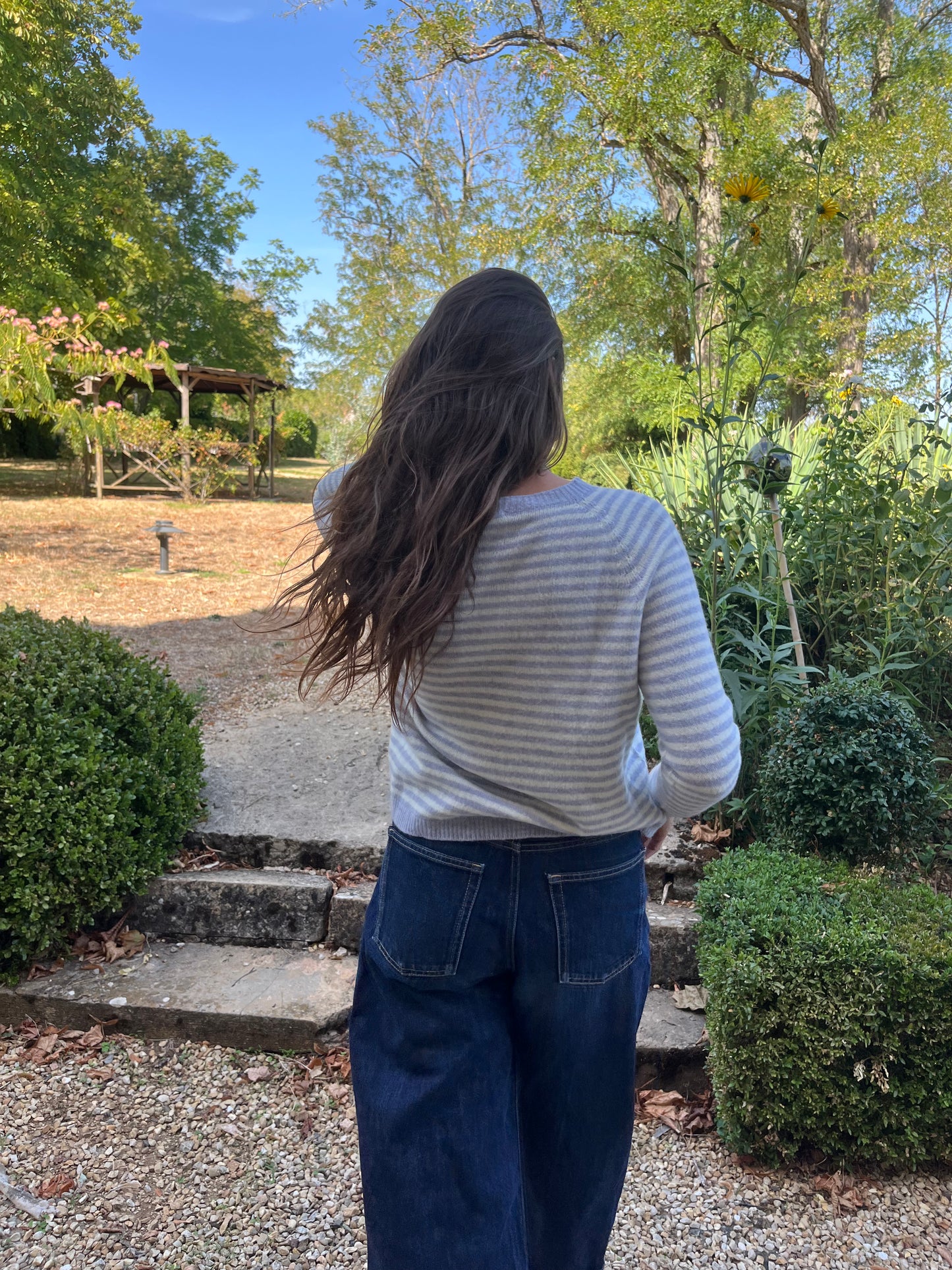 Pull rayé – 100% laine mérinos – Fabriqué en Italie