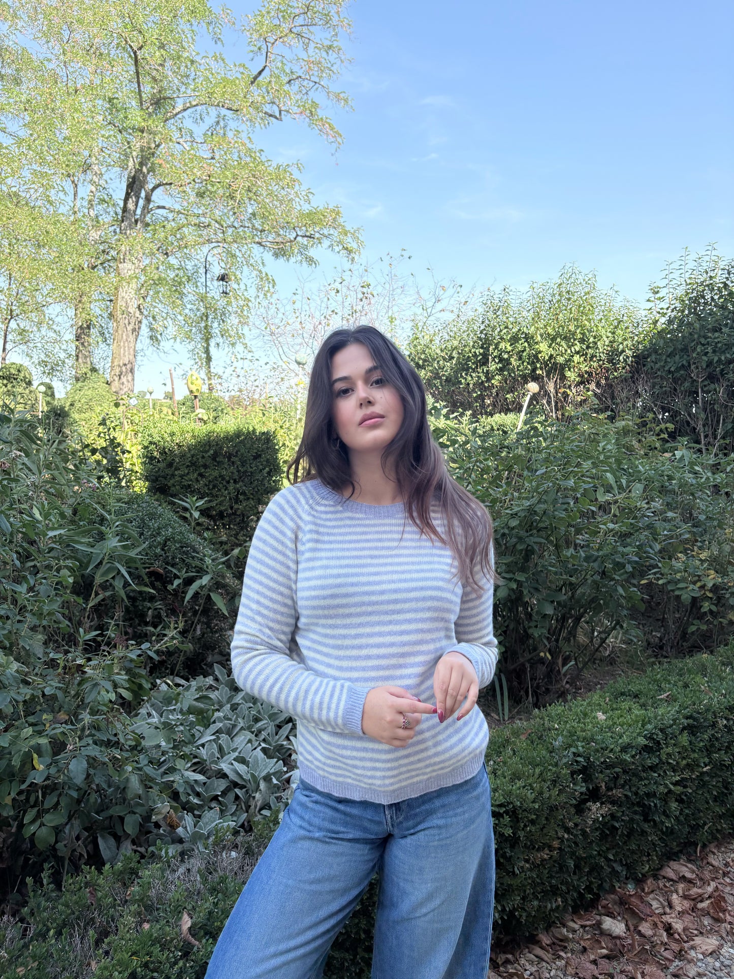 Pull rayé – 100% laine mérinos – Fabriqué en Italie