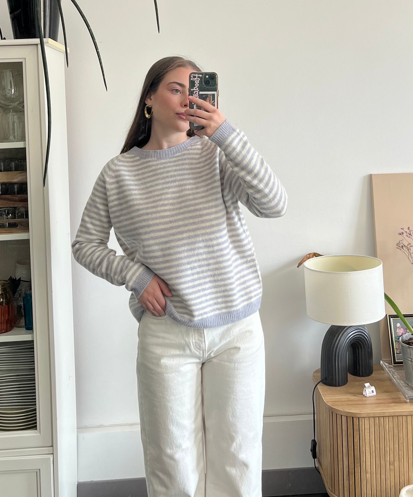 Pull rayé – 100% laine mérinos – Fabriqué en Italie