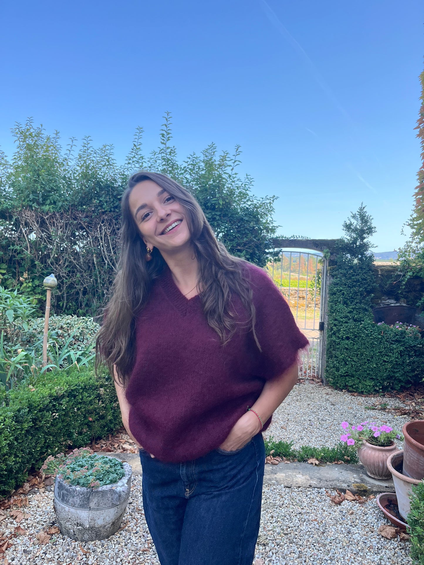 Pull sans manches 81% kid mohair – Coupe oversize