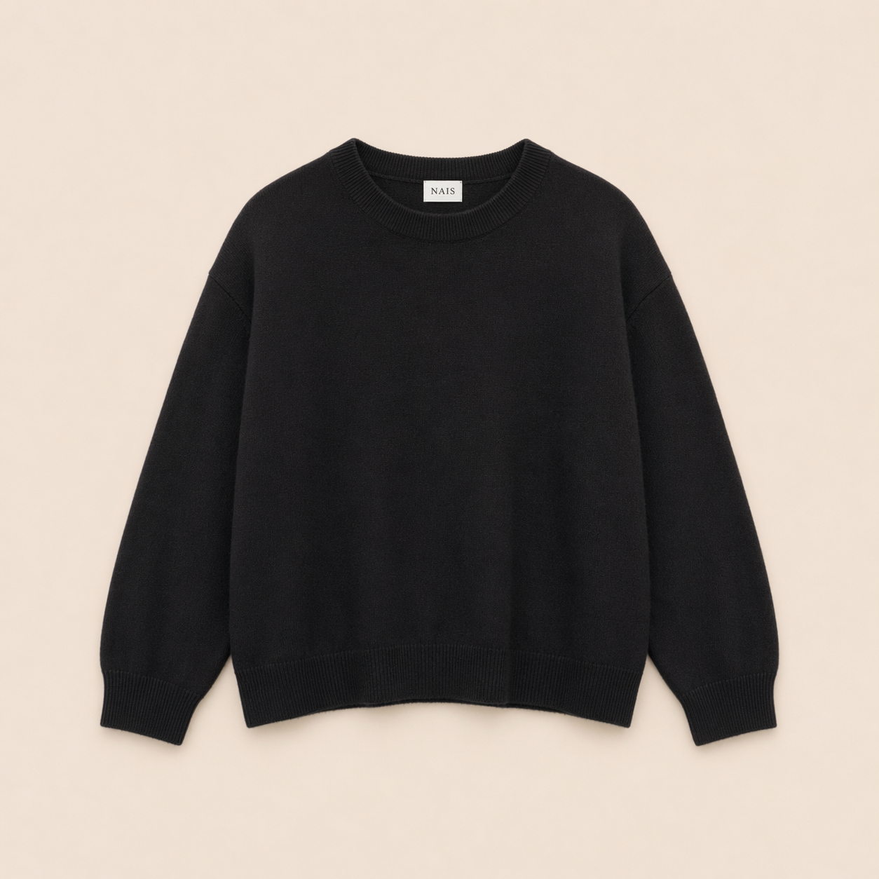 Pull femme laine mérinos extrafine – Noir, fabriqué en Italie