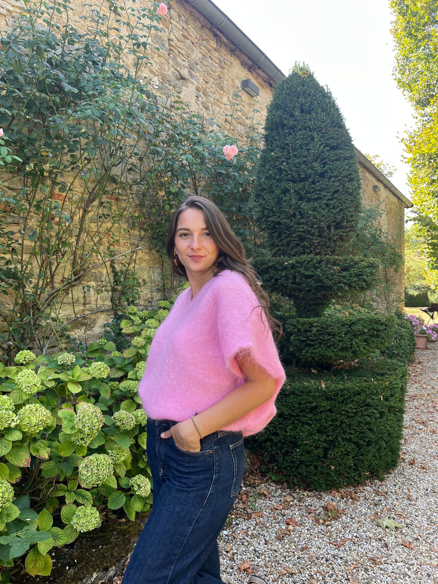 Pull sans manches 81% kid mohair – Coupe oversize