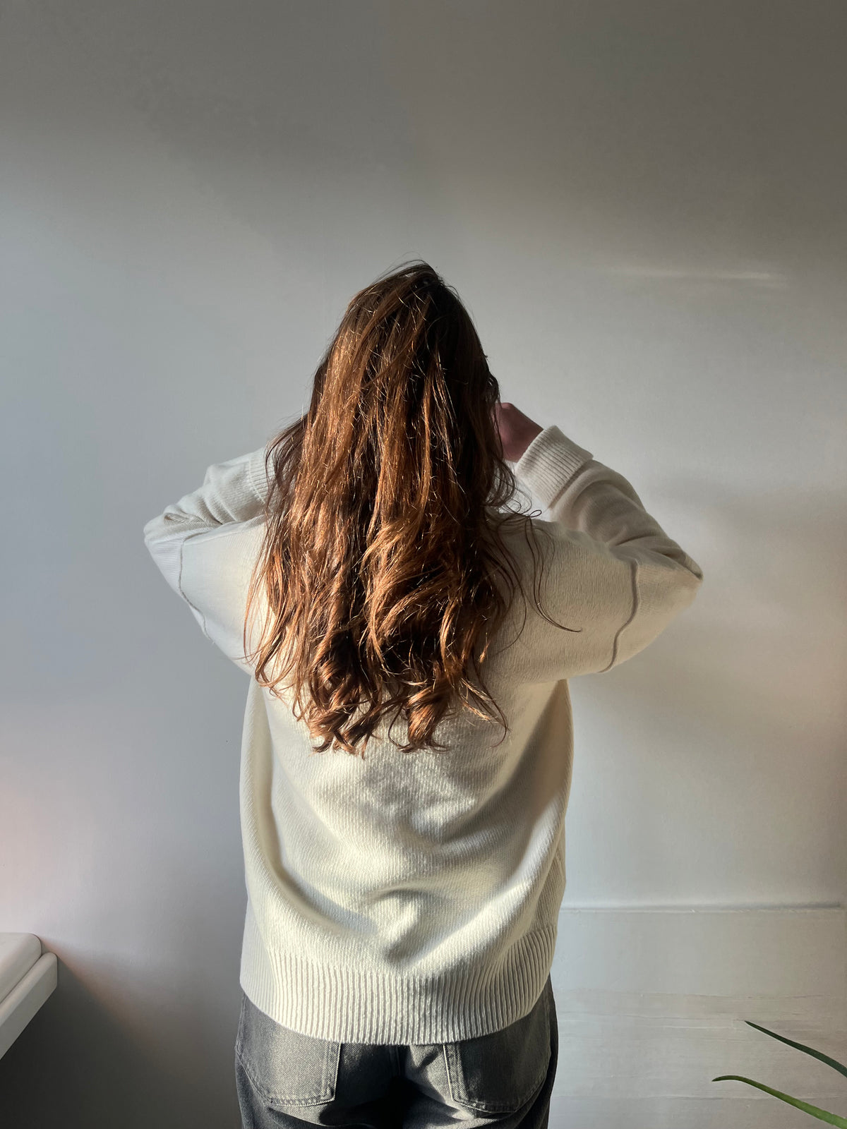 Cardigan écru - 80% laine