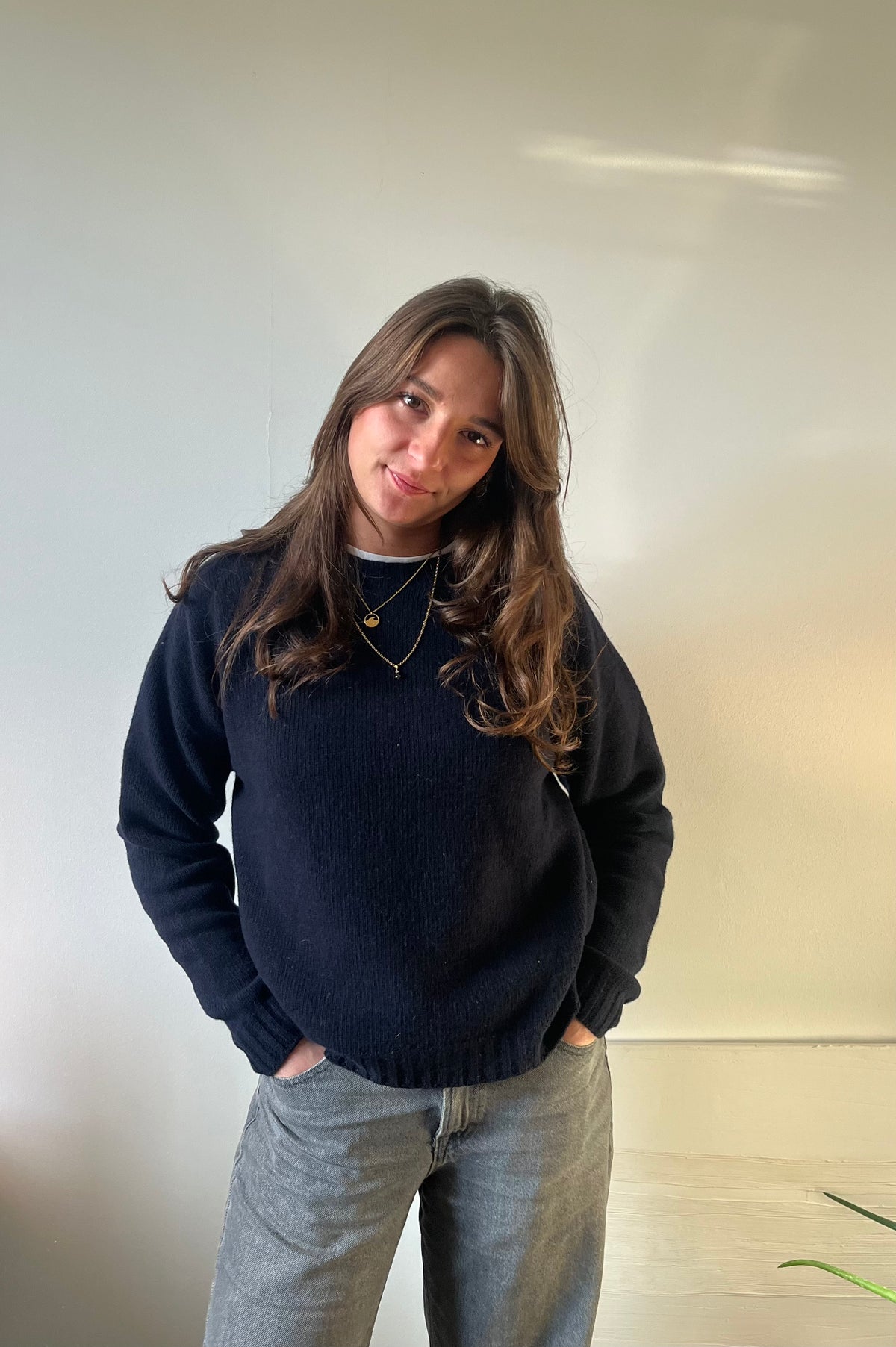 Pull bleu marine  – 100% laine mérinos superfine