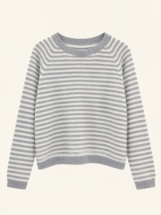 Pull à fines rayures – 100 % laine mérinos
