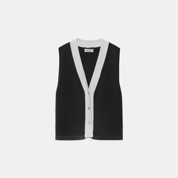 Gilet en maille bicolore
