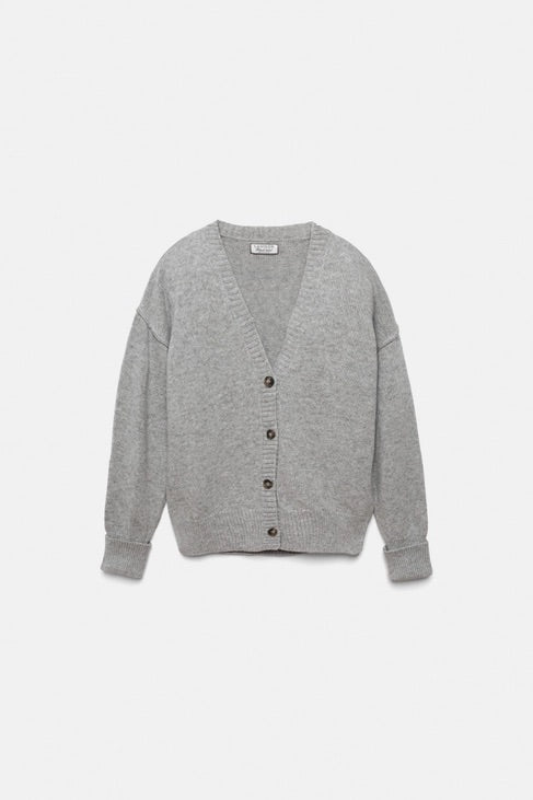 Cardigan gris - 80% laine